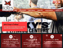 Tablet Screenshot of foxysfitnesscenters.com